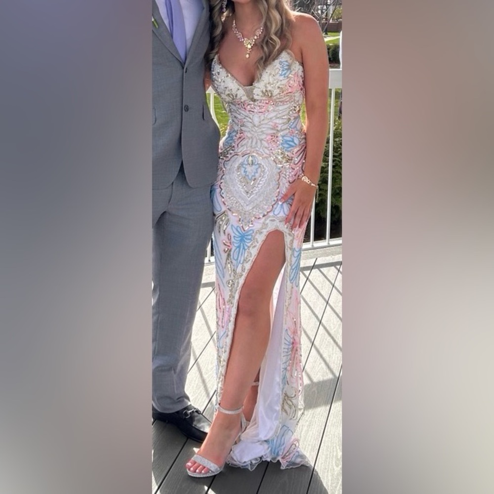 Sherri Hill Pastel Embellished Prom Dress